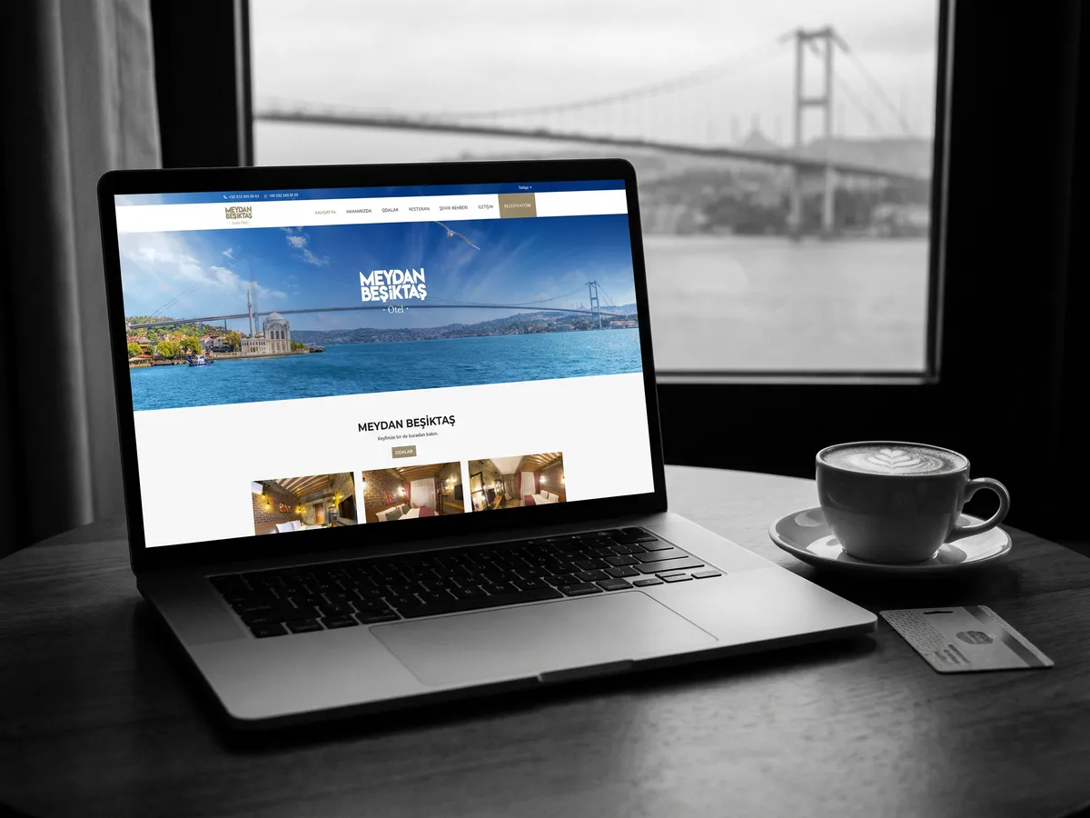 Meydan Beşiktaş web sitesi, cihaz üzerinde ana sayfa görünümü