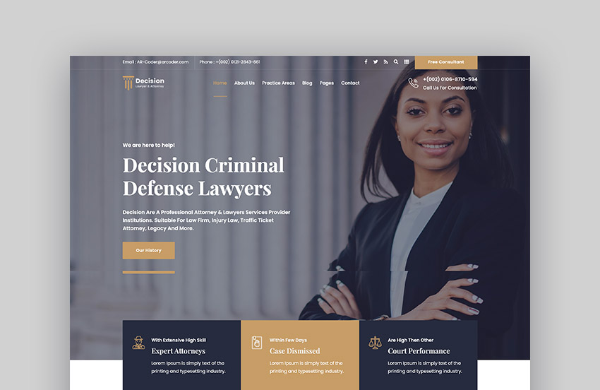 Avukat Web Sitesi Örnekleri